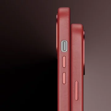 Чохол Dux Ducis Naples для iPhone 13 Pro Max leather cover (сумісний з MagSafe) червоний
