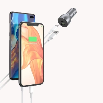 Ugreen Car Charger USB / USB Type C Quick Charge 3.0 Power Delivery 36 W 3 A gray (CD213 60980)