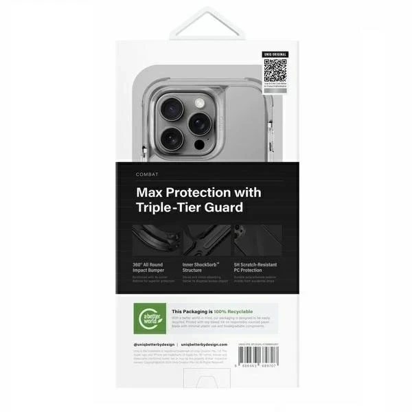 UNIQ Combat Case für iPhone 16 Pro 6,3" Magclick Charging Grau/Steingrau