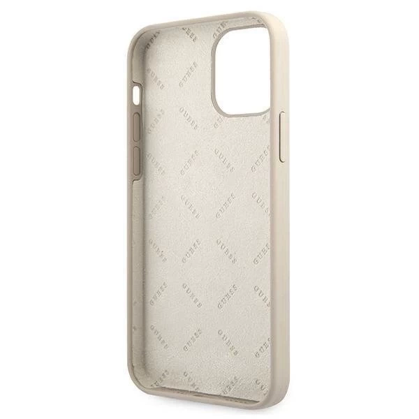 Guess GUHCP12SLSVSGP iPhone 12 mini 5,4 "Grau Pink / Grau Pink Hardcase Silikon Vintage
