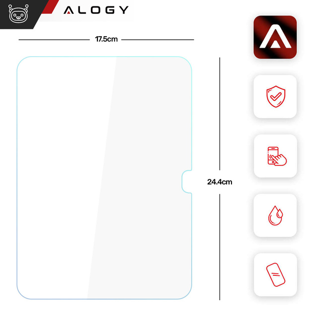 Загартоване скло для Apple iPad 10.9 10 Gen 2022 (A2696/A2757/A2777) Alogy Screen Protector Pro 9H Hole Protector Screen Protector Pro