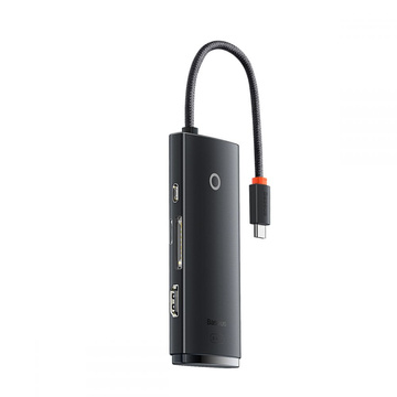 BASEUS LITE SERIES BS-OH020 ХАБ-АДАПТЕР TYPE-C 6-ПОРТОВИЙ ЧОРНИЙ