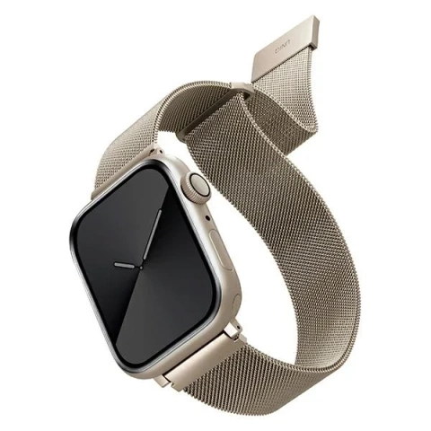 Pasek UNIQ Dante Apple Watch Series 4/5/6/7/8/SE/SE2 42/44/45mm Starlight з нержавіючої сталі
