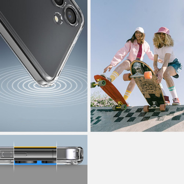 Чохол для Samsung Galaxy S24 Plus Spigen Ultra Hybrid Case, прозора задня кришка, Crystal Clear Glass