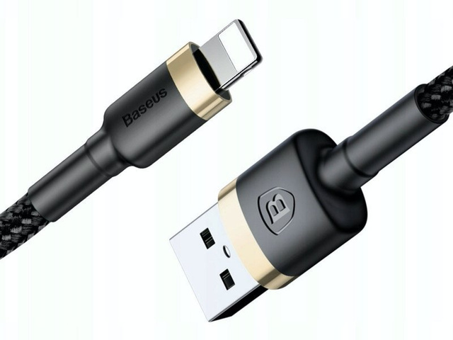 Кабель Baseus Cafule USB Lightning для iPhone iPad iPod 2A 3 м злотих
