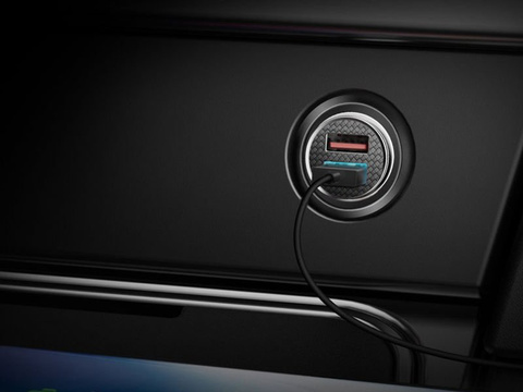 Baseus Dual Quick QC 3.0 2x USB 30W Autoladegerät schwarz