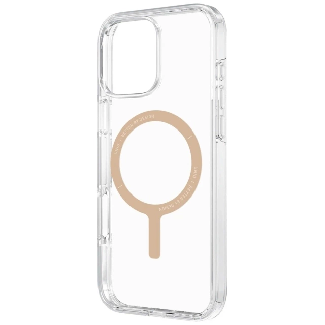Etui do iPhone 16 Pro Max UNIQ Clario MagClick Złote Przezroczyste