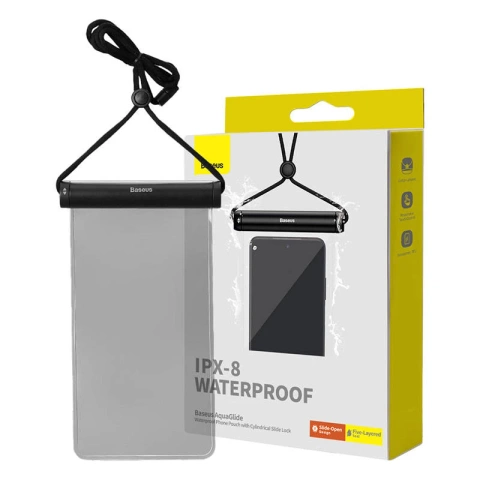 Baseus AquaGlide waterproof case with cylinder lock (black)