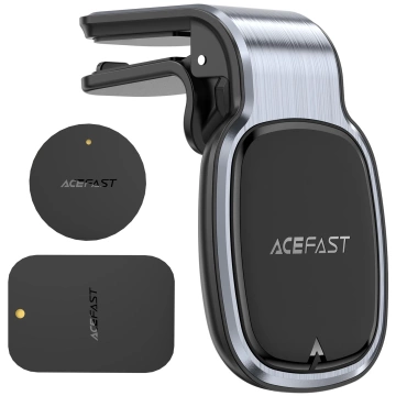 Magnetický držiak na telefón do auta Acefast pre ventilačnú mriežku sivý (sivý D16)
