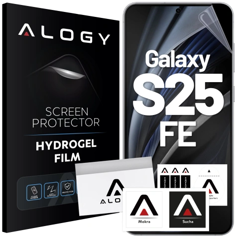 Folia hydrożelowa do Samsung Galaxy S25 FE – elastyczna ochrona ekranu, samoregeneracja, pełne dopasowanie i wysoka przejrzystość – Alogy Hydrogel Film™