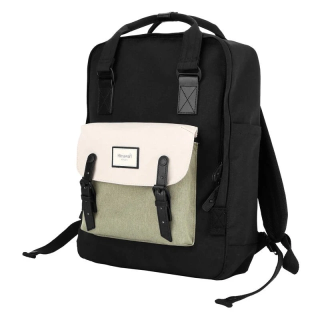 Himawari Laptop Backpack 15.6'' 22L Black and Green