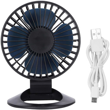 Alogy Mini Portable Noiseless Fan for Desk Table Black