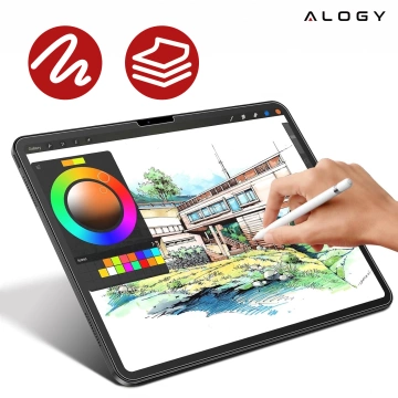 Matte Tempered Glass for Apple iPad Pro 13" 2024 Alogy Matte Paper-Like Screen Protector with Mounting Kit