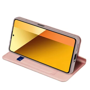 Dux Ducis Skin Pro pouzdro s klopou a slotem na kartu pro Xiaomi Redmi Note 13 5G - růžové