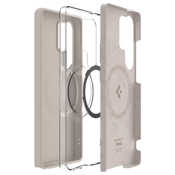 Чохол для Samsung Galaxy S25 Ultra Natural Titanium Spigen Silicone Fit MagSafe