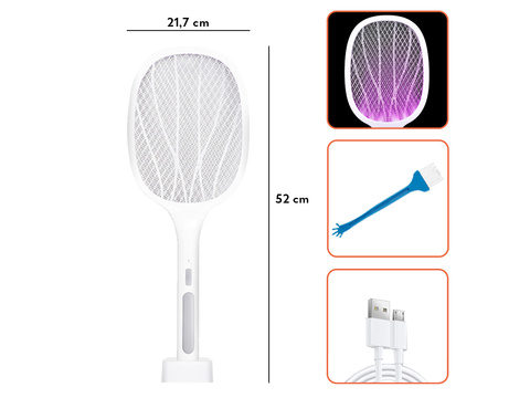 Insect killer lamp 6 LED UV Alogy portable insect trap White