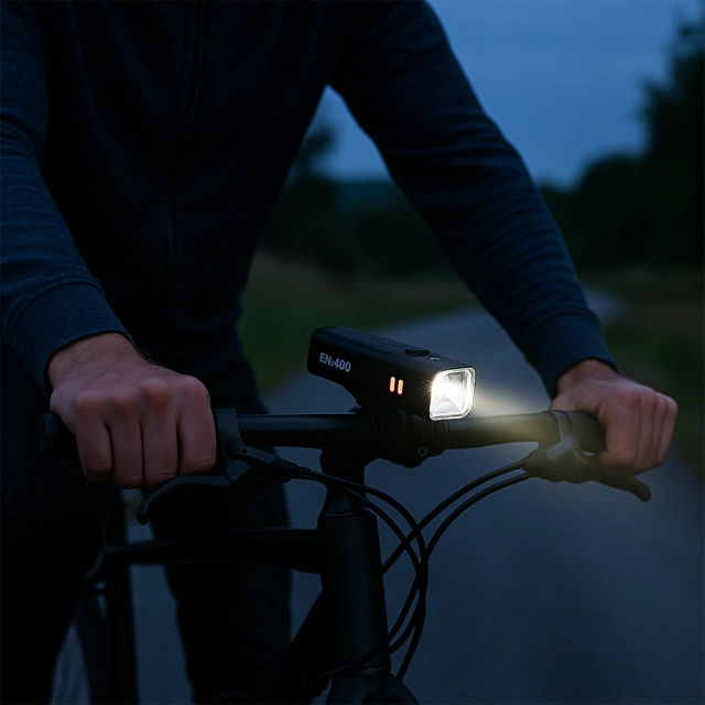 EH 400 front LED bicycle light, adjustable 400 LM, 2000mah, waterproof, black
