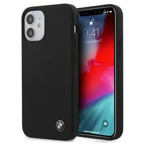 BMW BMHCP12SSILBK Phone Case for Apple iPhone 12 Mini 5.4" black/black hardcase Silicone Signature