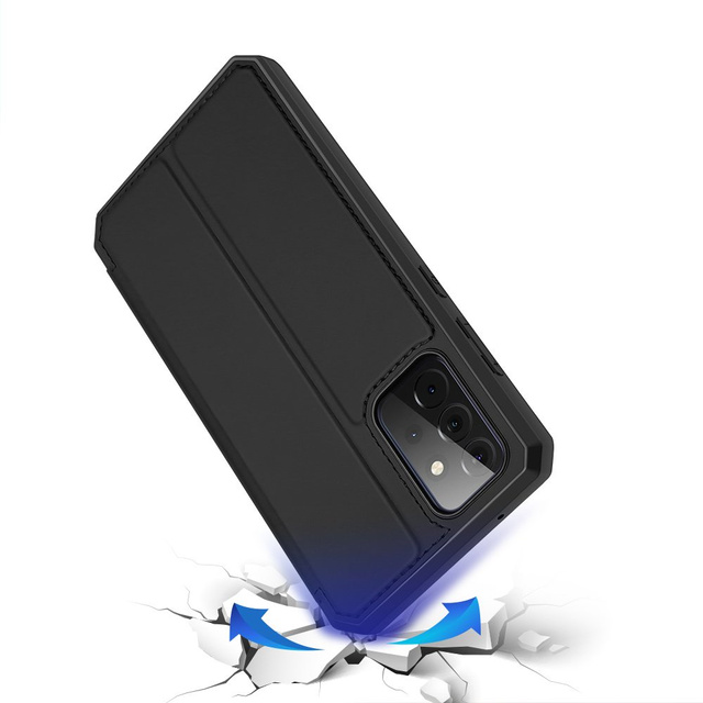 Dux Ducis Skin X kožené ochranné flipové puzdro pre Samsung Galaxy A72 4G čierne