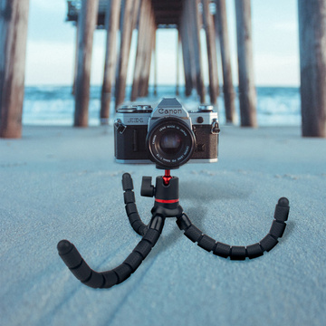 Flexible photo tripod mini flexible tripod for camera camera 1/4" Octopus tripod black tripod adapter