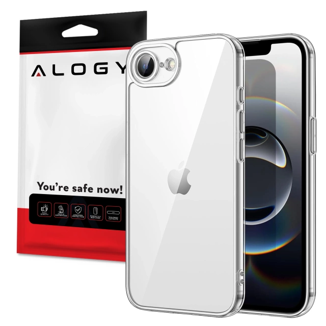 Etui do Apple iPhone 16e obudowa ochronna na telefon Alogy HybridShield™️ Case Przezroczyste
