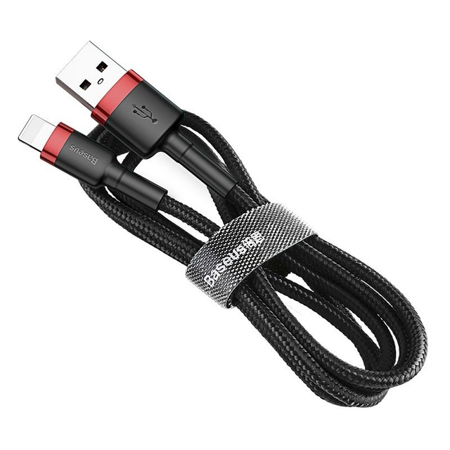 Baseus Cafule Lightning USB 2.4A Kabel 50cm (schwarz und rot)