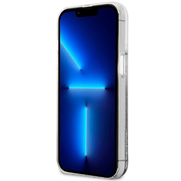 Pevné puzdro Etui Guess GUHCP14SLCSGSGH na iPhone 14 6,1" Liquid Glitter Marble