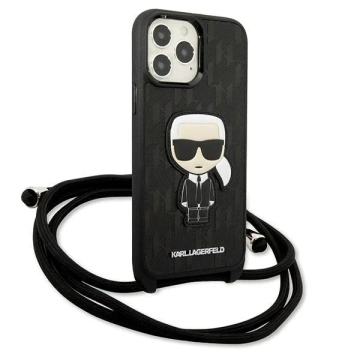 Etui Karl Lagerfeld KLHCP13XCMNIPK для iPhone 13 Pro Max 6,7" Hardcase Leather Monogram Patch and Cord Iconik