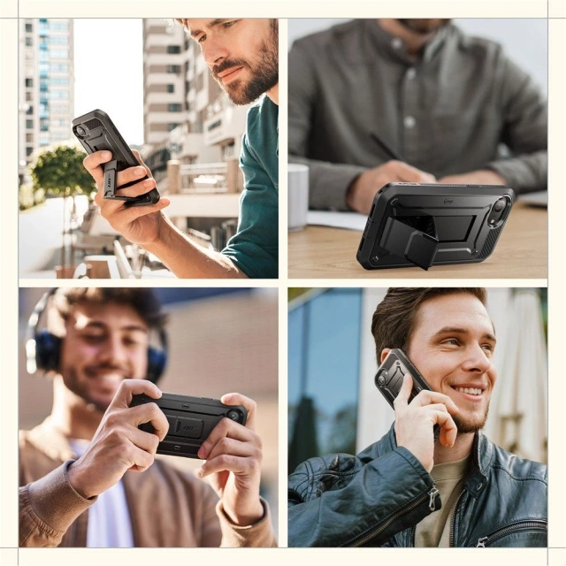 Puzdro Etui Supcase Unicorn Beetle Pro pre iPhone 16e čierne s klipom