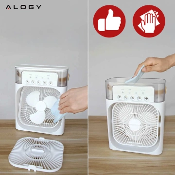 Fan Desk Fan Standing Small Circulator with Clip Cordless Handheld 500mAh USB-C Alogy White