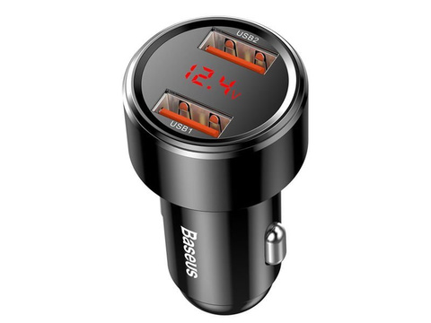 Baseus autonabíjačka 2x USB Quick Charge QC 3.0 45W 6A čierna