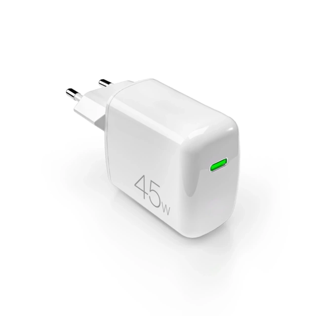 Ładowarka Puro Super Mini 45W PD GaN USB-C – biała
