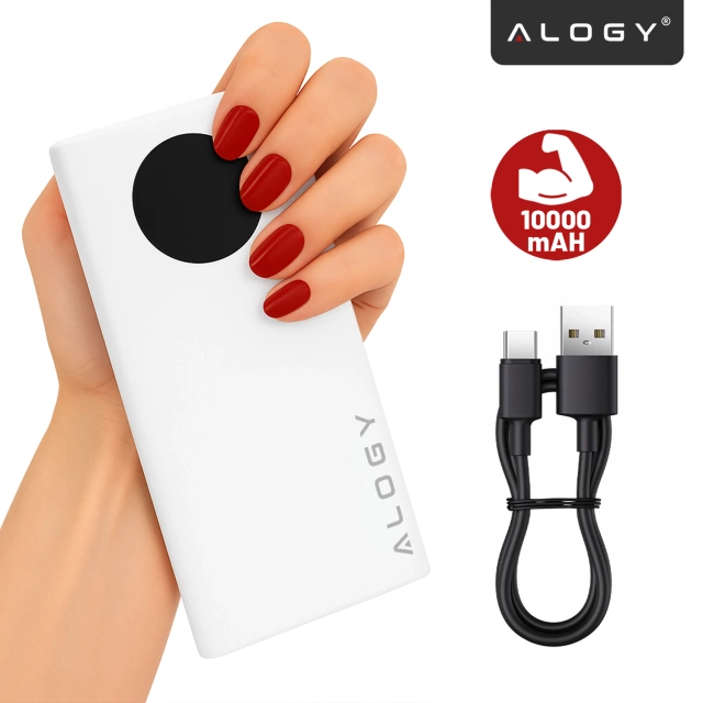 PowerBank Alogy TurboCharge 120W PD PowerDelivery rychlé nabíjení 10000mAh 2x USB-A 1x USB-C Bílá