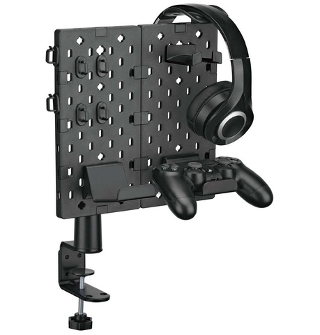 Perforovaná deska Stolní organizér na stolní desku stojánek na sluchátka Kabely GamePad Black