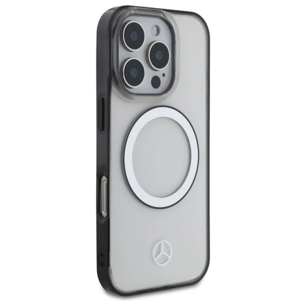 Etui Mercedes do iPhone 16 Pro Max 6,9" MagSafe Transparent Hardcase Vytlačené logo