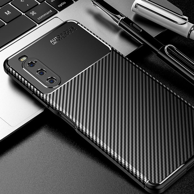 Armored case Alogy TPU Carbon Case for Sony Xperia 10 IV 2022 Black