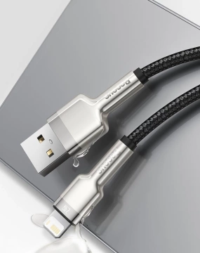 Baseus Cafule kovový dátový USB kábel - Lightning 2,4 A 2 m biely (CALJK-B02)