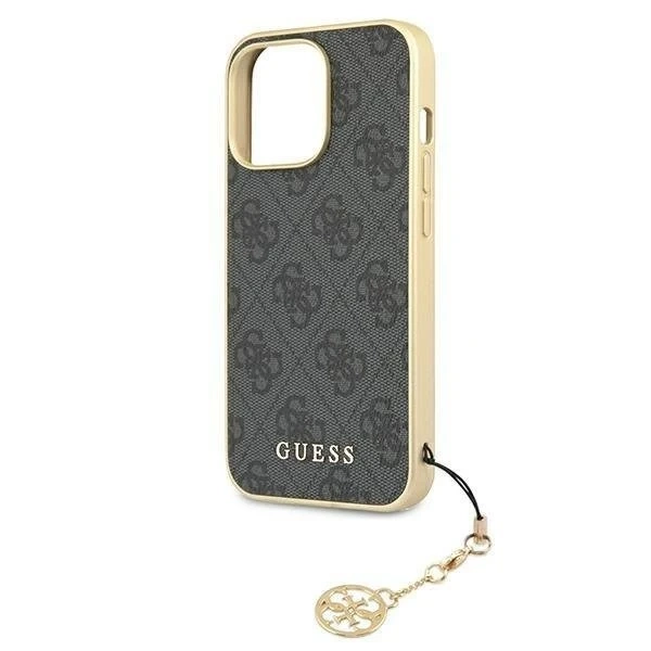 Etui Guess GUHCP13XGF4GGR do Apple iPhone 13 Pro Max 6,7" szary/sivé pevné puzdro 4G Charms Collection