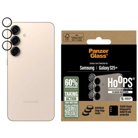 Szkło hartowane do Samsung Galaxy S25+ Plus PanzerGlass Hoops Camera Lens Protector