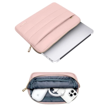 Etui Tech-Protect Puffy 13-14" Dusty Rose + Mini Pokrowiec