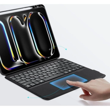 Ochranný kryt s Bluetooth klávesnicí pro iPad Pro 13 (2024) DUX DUCIS DK černý