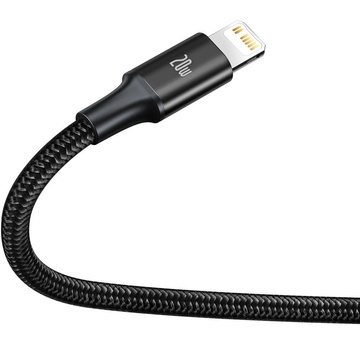 Kabel 3w1 Baseus Rapid Series USB-C für Micro-USB Lightning USB-C PD 20W 1,5m Czarny