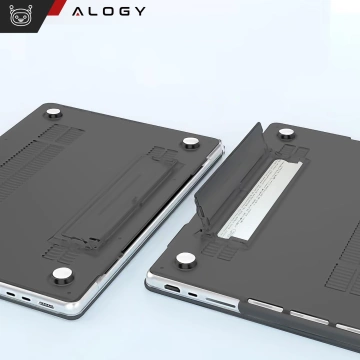 Matné puzdro Alogy ProStand™ so stojanom pre MacBook Air 13,3" (A1932/A2179/A2337) čierne