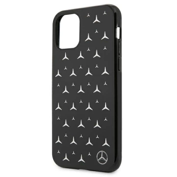 Mercedes MEHCN61ESPBK ochranné pouzdro pro Apple iPhone 11 / Xr 6.1" černo/černé pevné pouzdro Silver Stars Pattern
