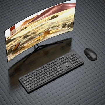 HOCO GM17 Wireless Keyboard and Mouse Set Black USB