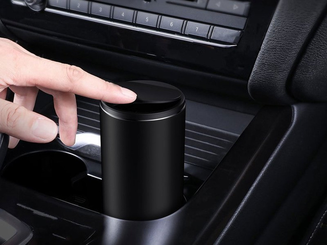 Basues Autoodpadkový kôš 500ml mini odpadkový kôš do auta s vekom