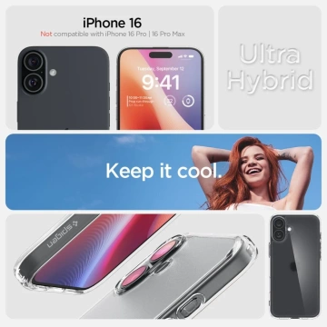 Etui Spigen Ultra Hybrid для Apple iPhone 16 Frost Clear