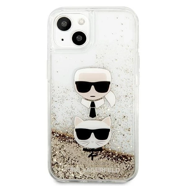 Karl Lagerfeld KLHCP13SKICGLD iPhone 13 mini 5,4" zlatý/zlatý pevný obal Tekuté trblietky Karl