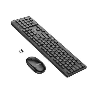 HOCO GM17 Kabelloses Tastatur- und Mausset, Schwarz, USB