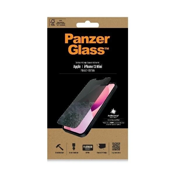 PanzerGlass Standard Super для iPhone 13 Mini 5.4" Privacy Antibacterial P2741